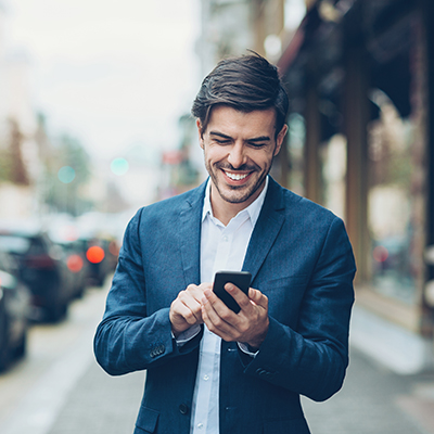 young professional feels happy after opening salary account digitially in his mobile