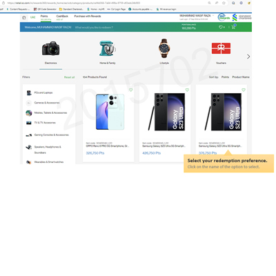 Standard Chartered 360 Rewards-redemption preferences