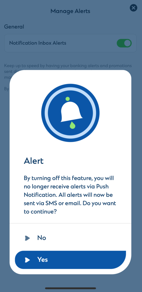 Ae push notification turn off step