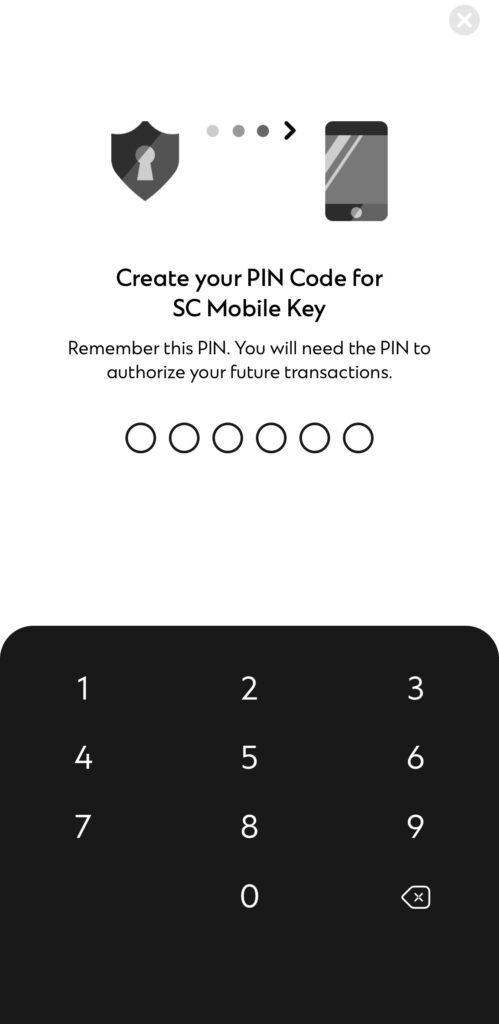  digit sc mobile key pin