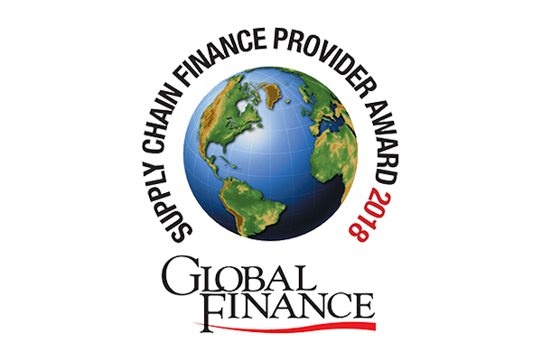 global finance award badge for 2018 received by standard chartered uae