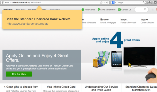 Standard Chartered apply online