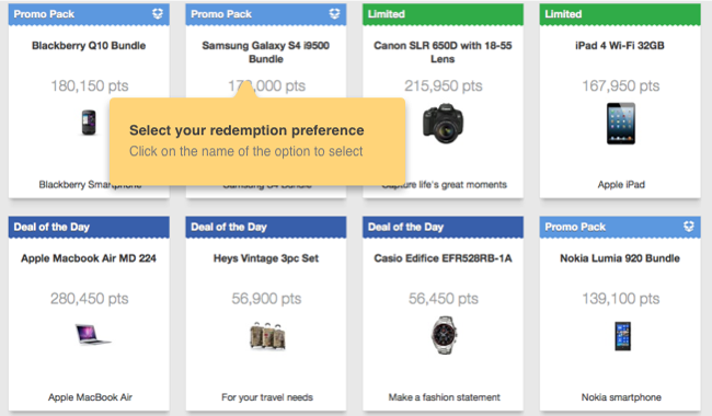 Standard Chartered 360 Rewards-redemption preferences