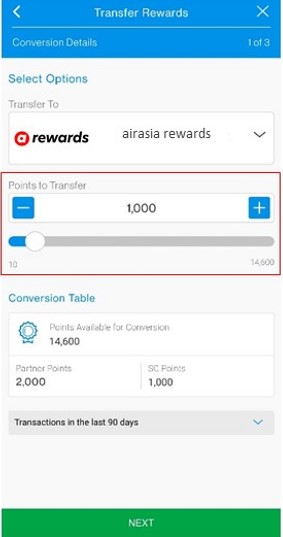 Transfer Rewards Steps2
