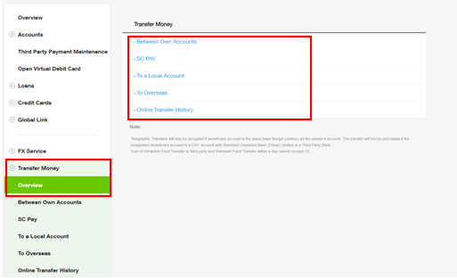 Online Banking Fund Transfer - Ways to Bank - Standard Chartered China