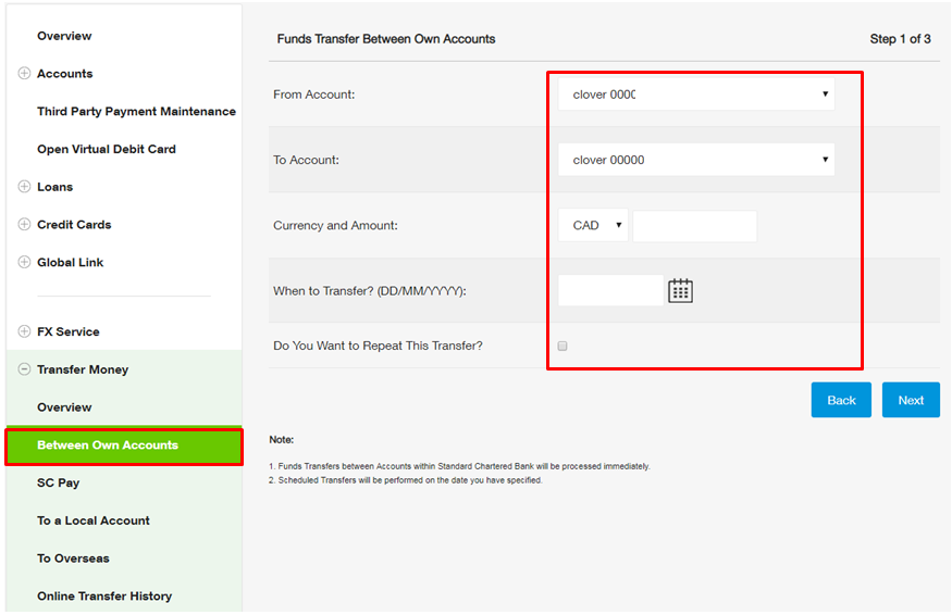 Online Banking Fund Transfer Ways To Bank Standard Chartered China