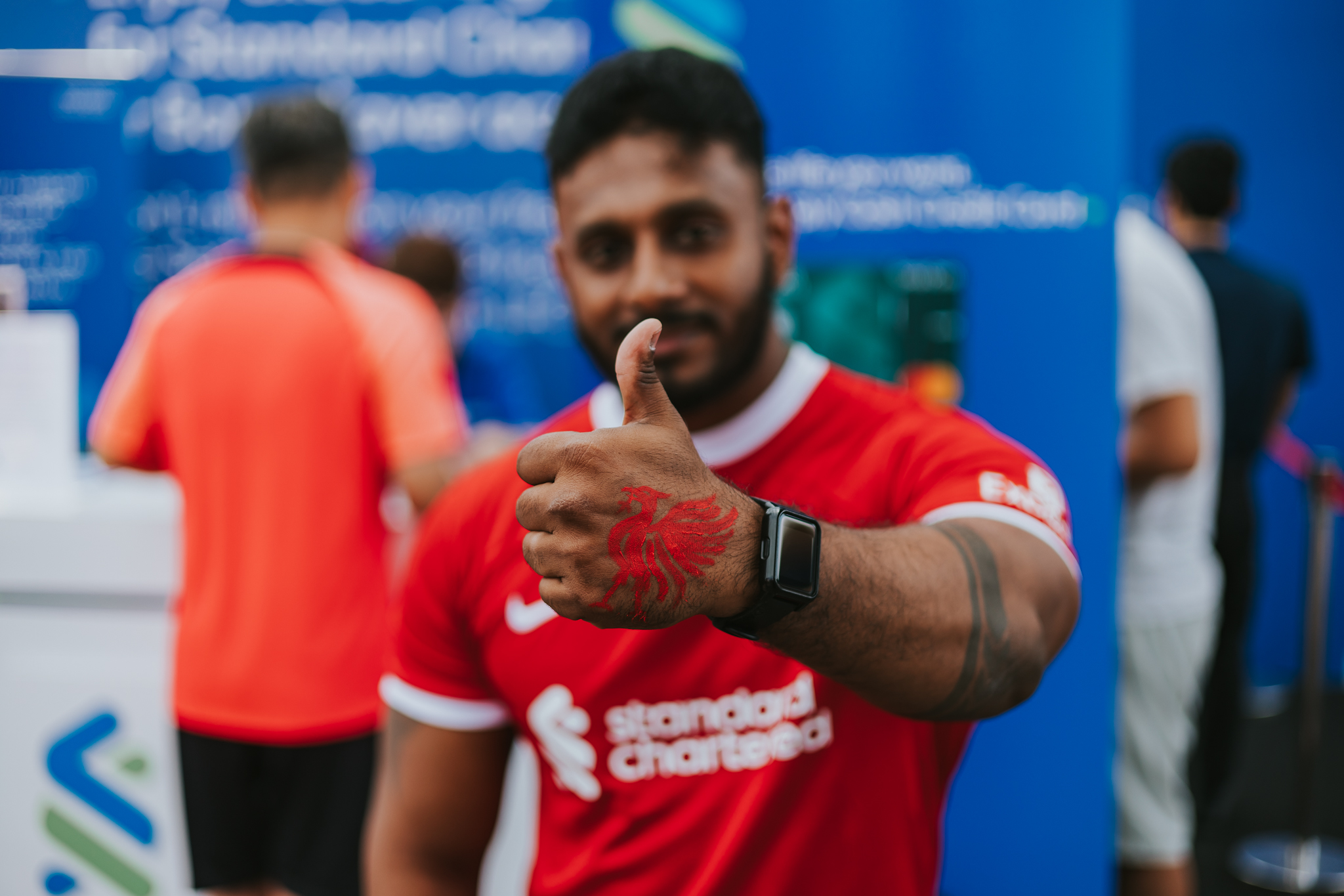 Vintage Liverpool Football Club Jersey Standard Chartered Red