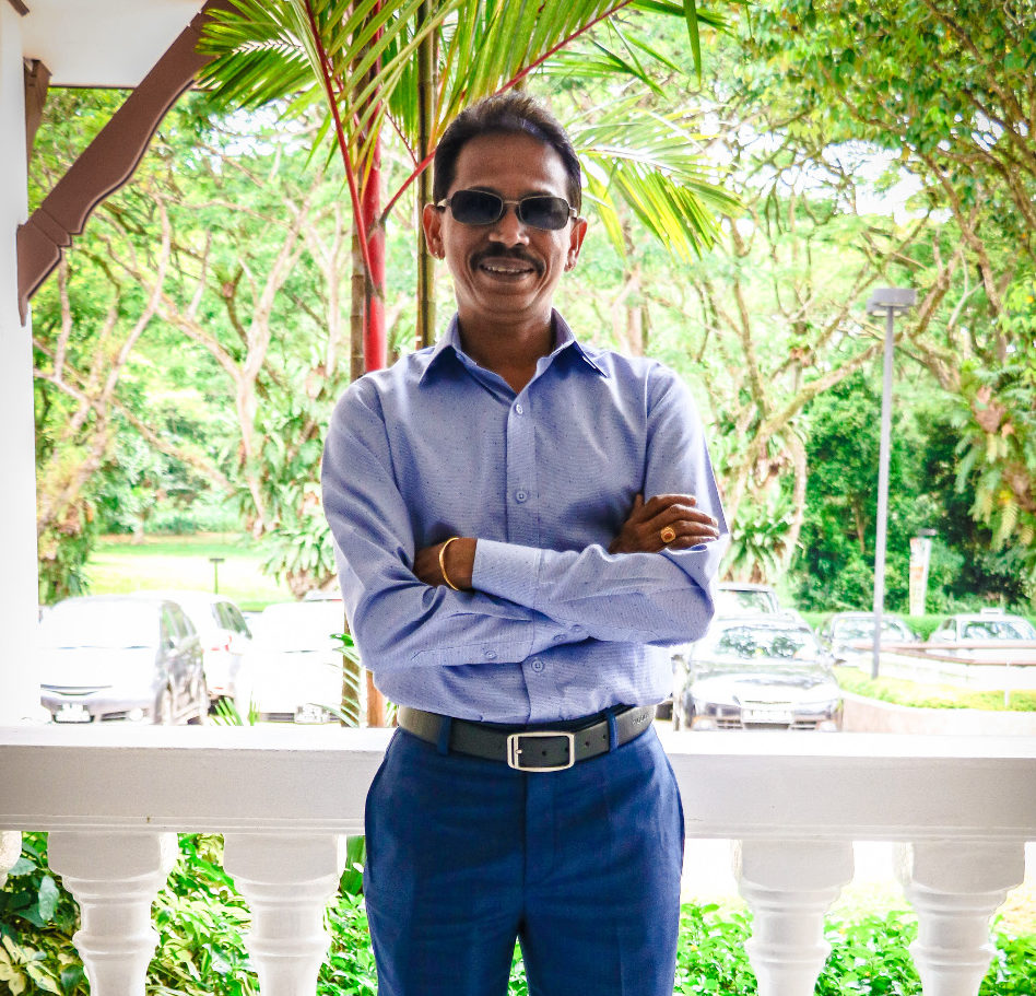 man standing outside