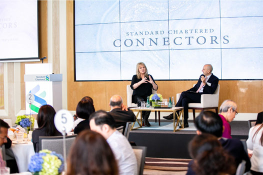 Dr Mary Aiken speaking at Standard Chartered Connectors Singapore 2019
