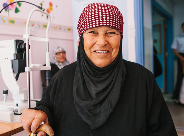 Women at a screening centre - Developing pioneering ideas for blindness prevention
