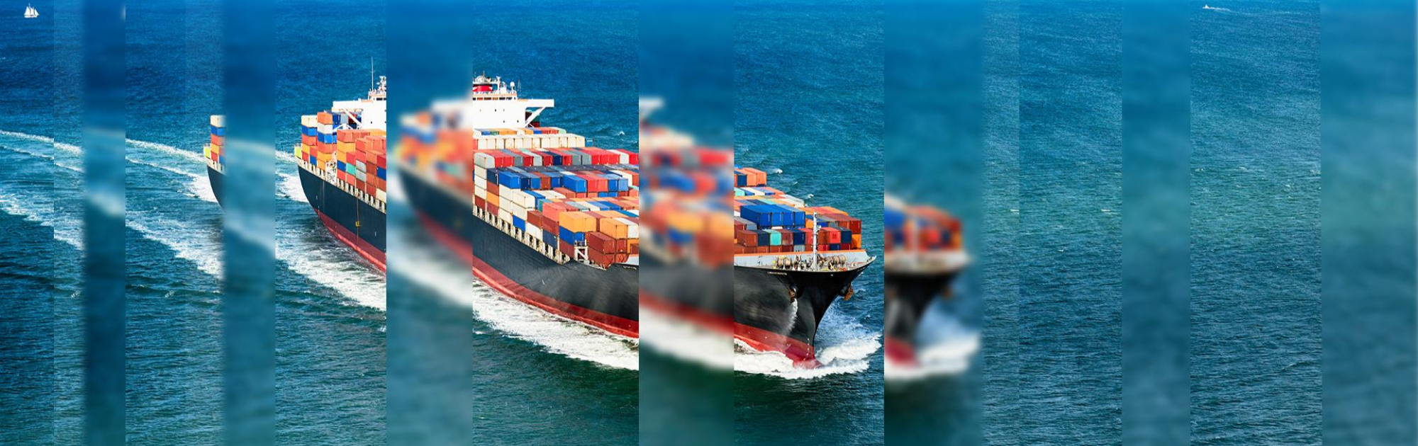 Cargo ship with containers