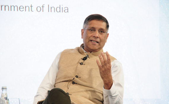 Arvind Subramanian speaking at Standard Chartered Connectors Mumbai 2019