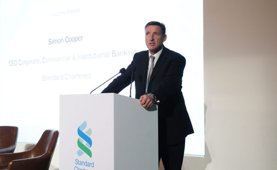 Simon Cooper speaking at Standard Chartered Connectors Mumbai 2019