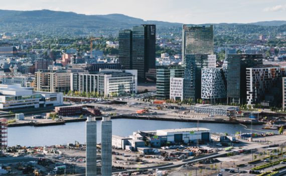 Business district in Oslo
