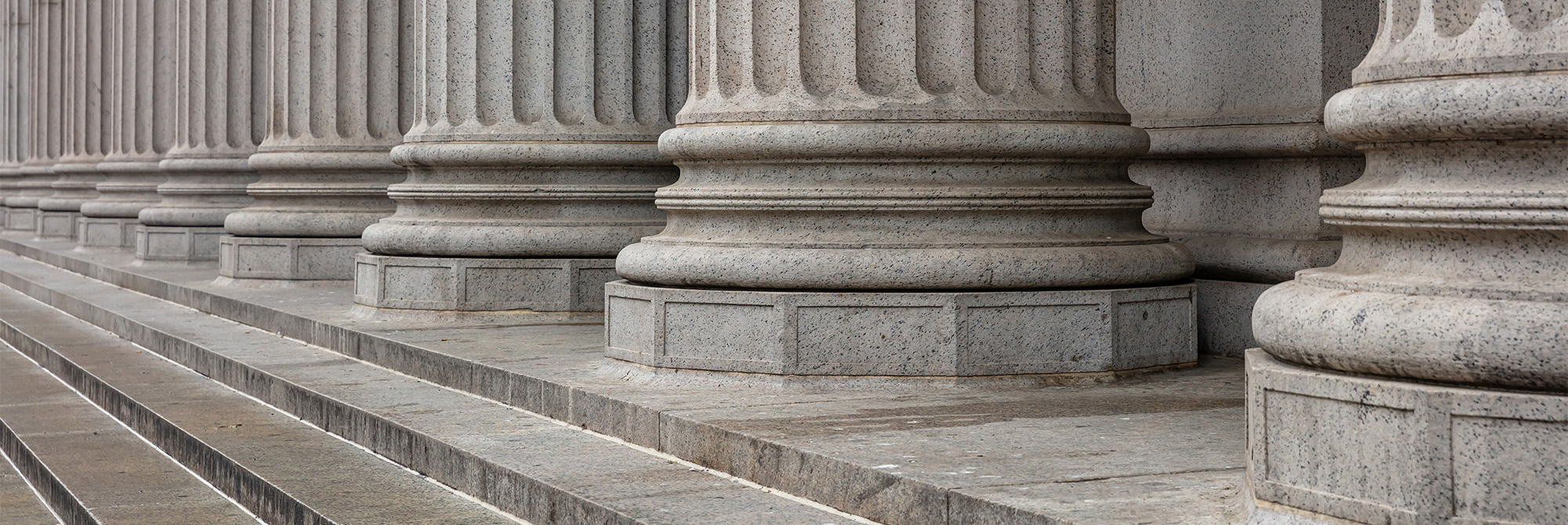 Roman columns and stairs