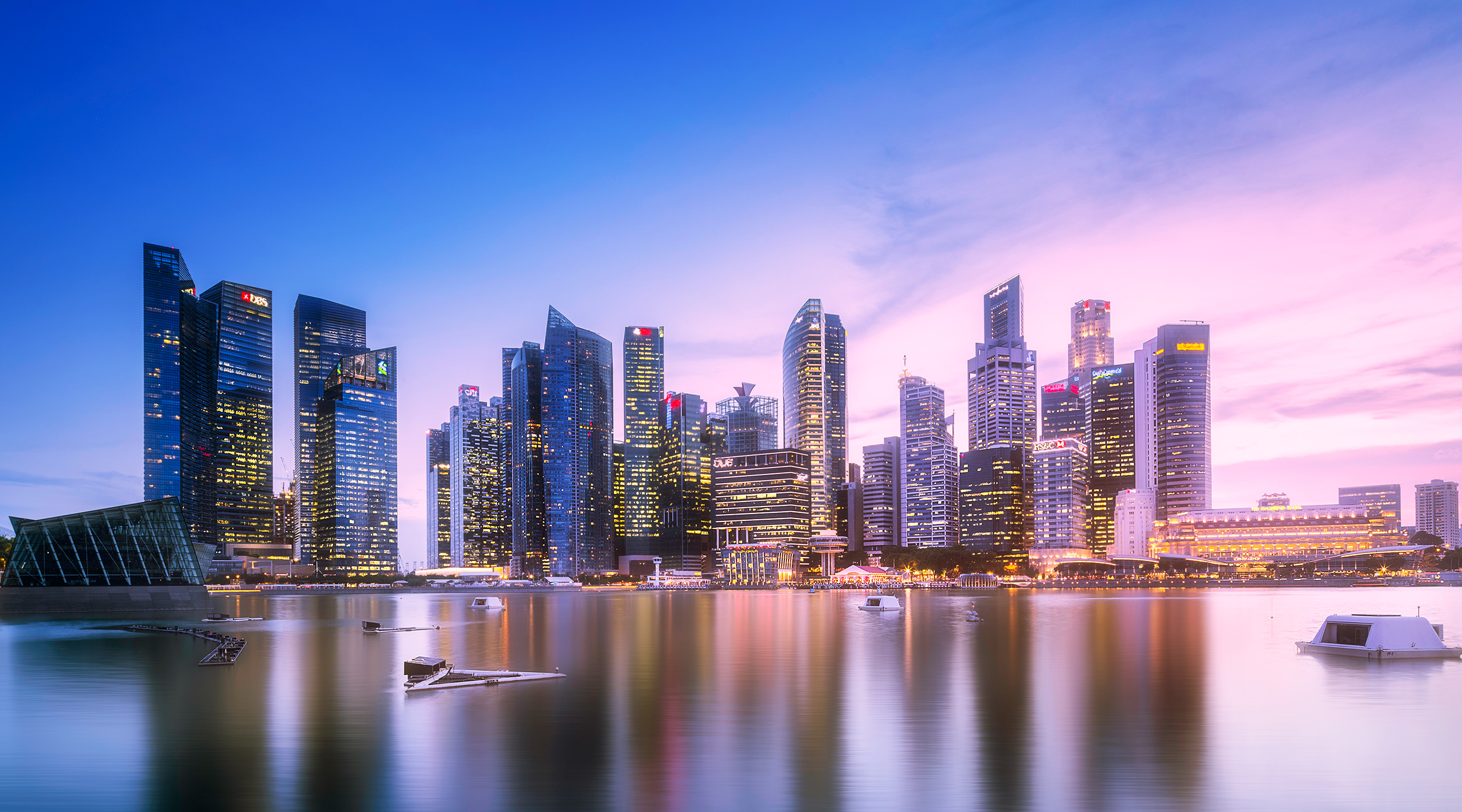 Singapore skyline panoramic view