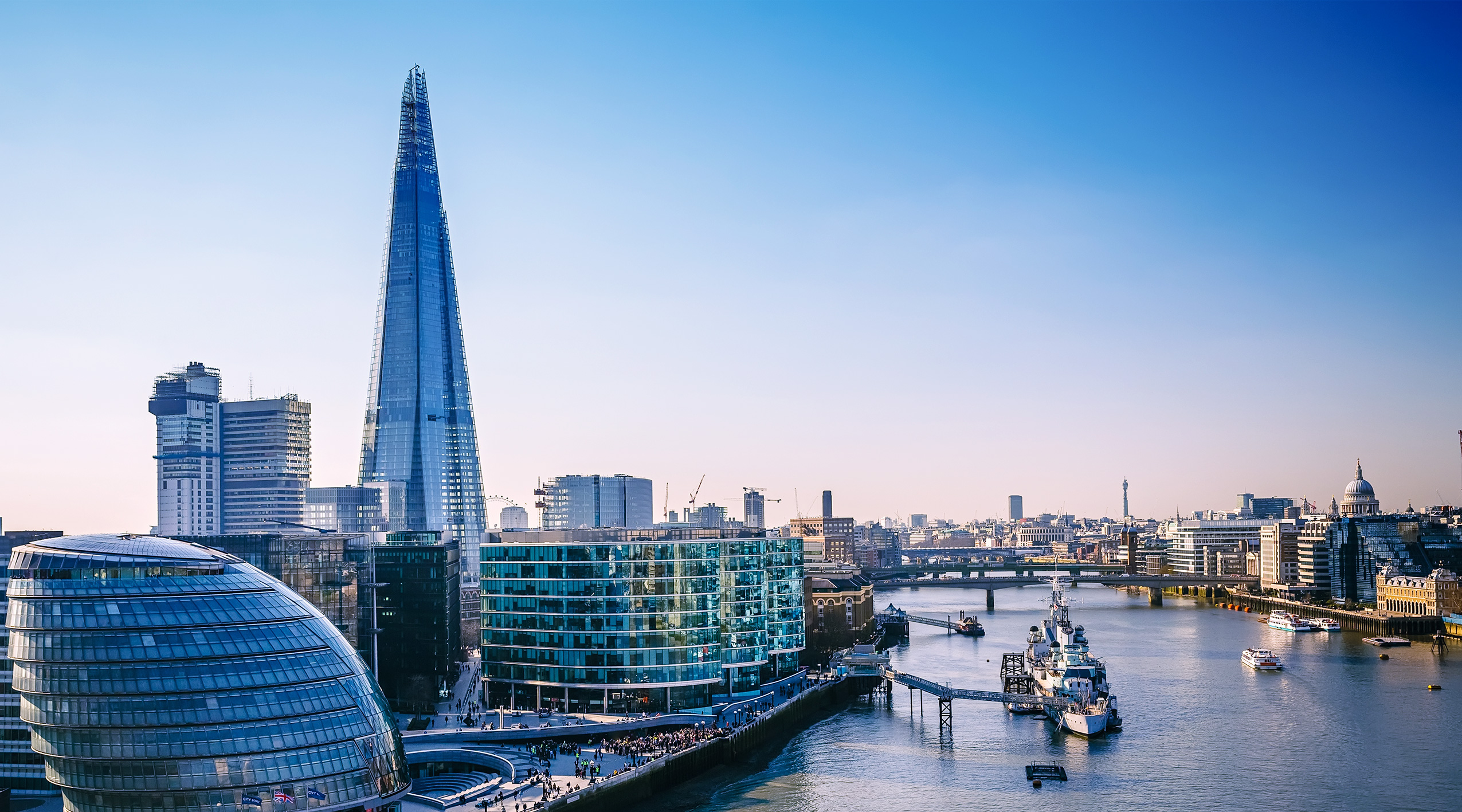 View of city of London