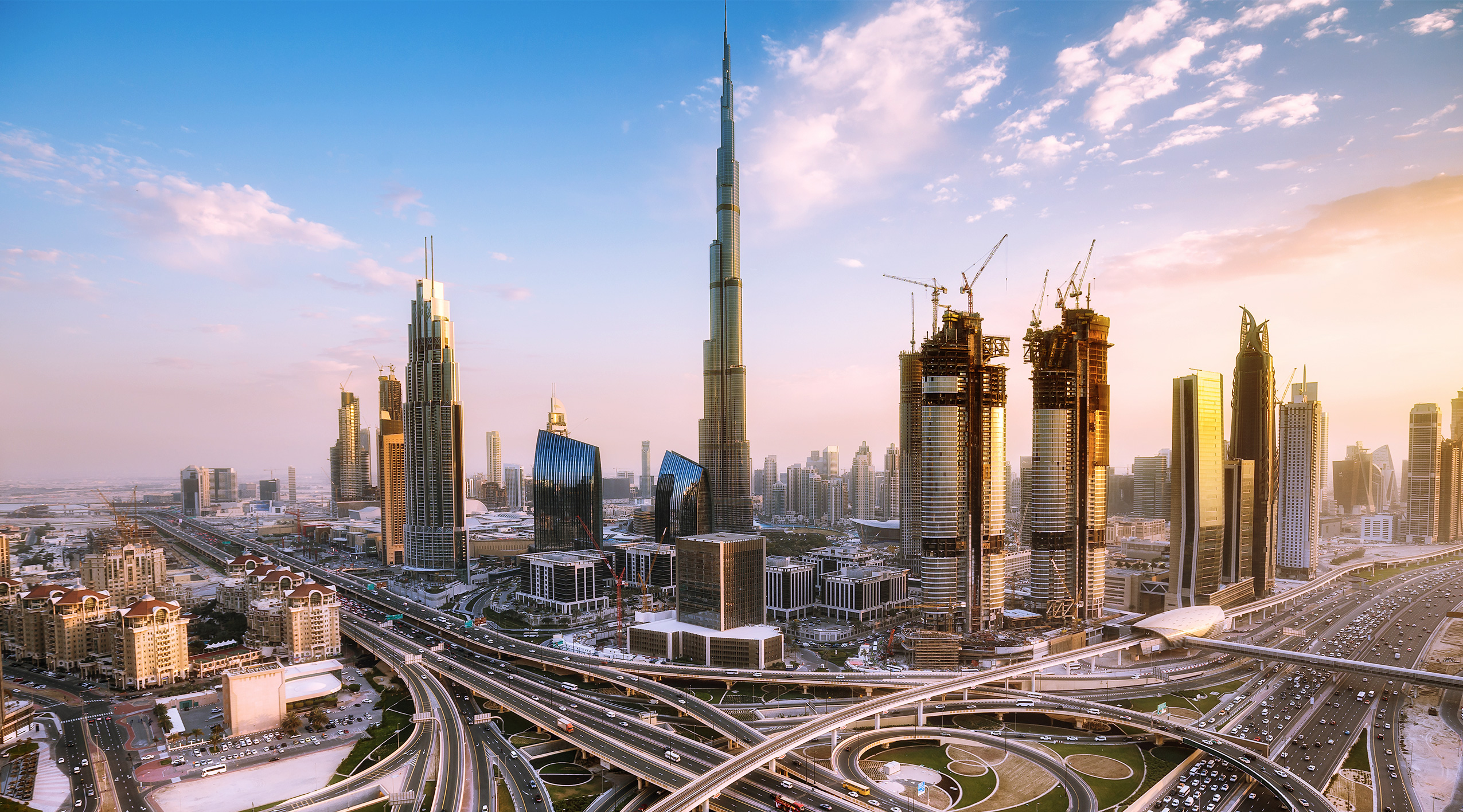 View of Burj Khalifa in Dubai, Middle East