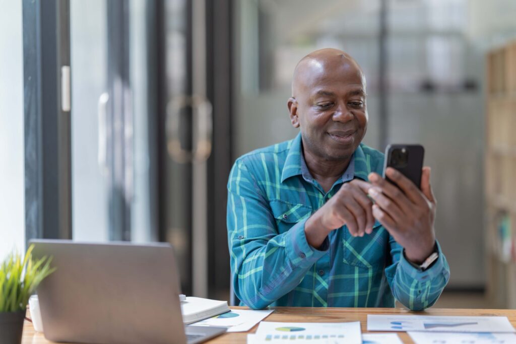 Man on phone