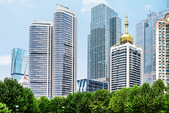 A park in Shanghai’s financial district