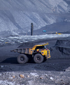 A working coal mine.