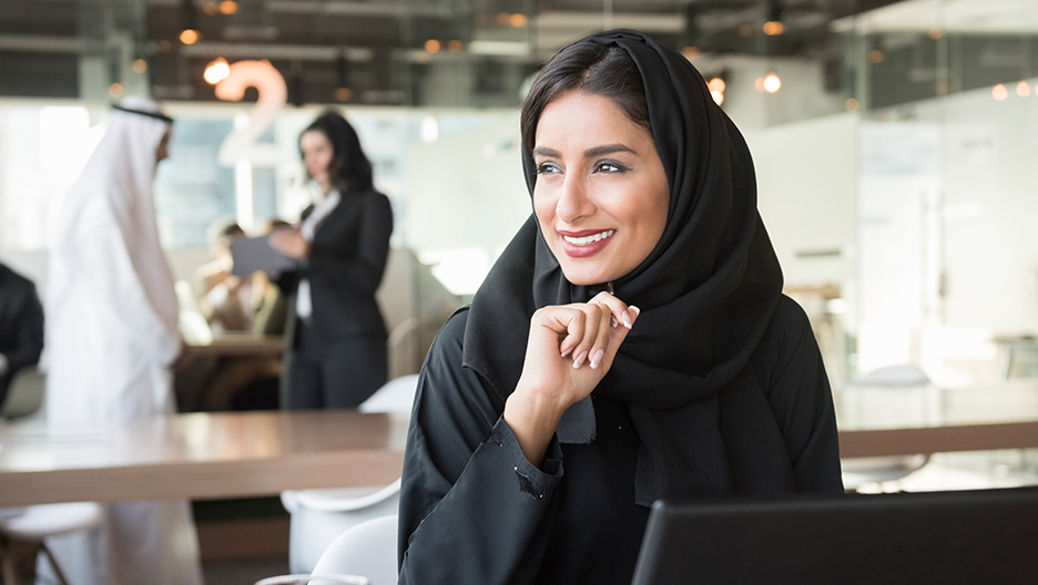 Woman smiling