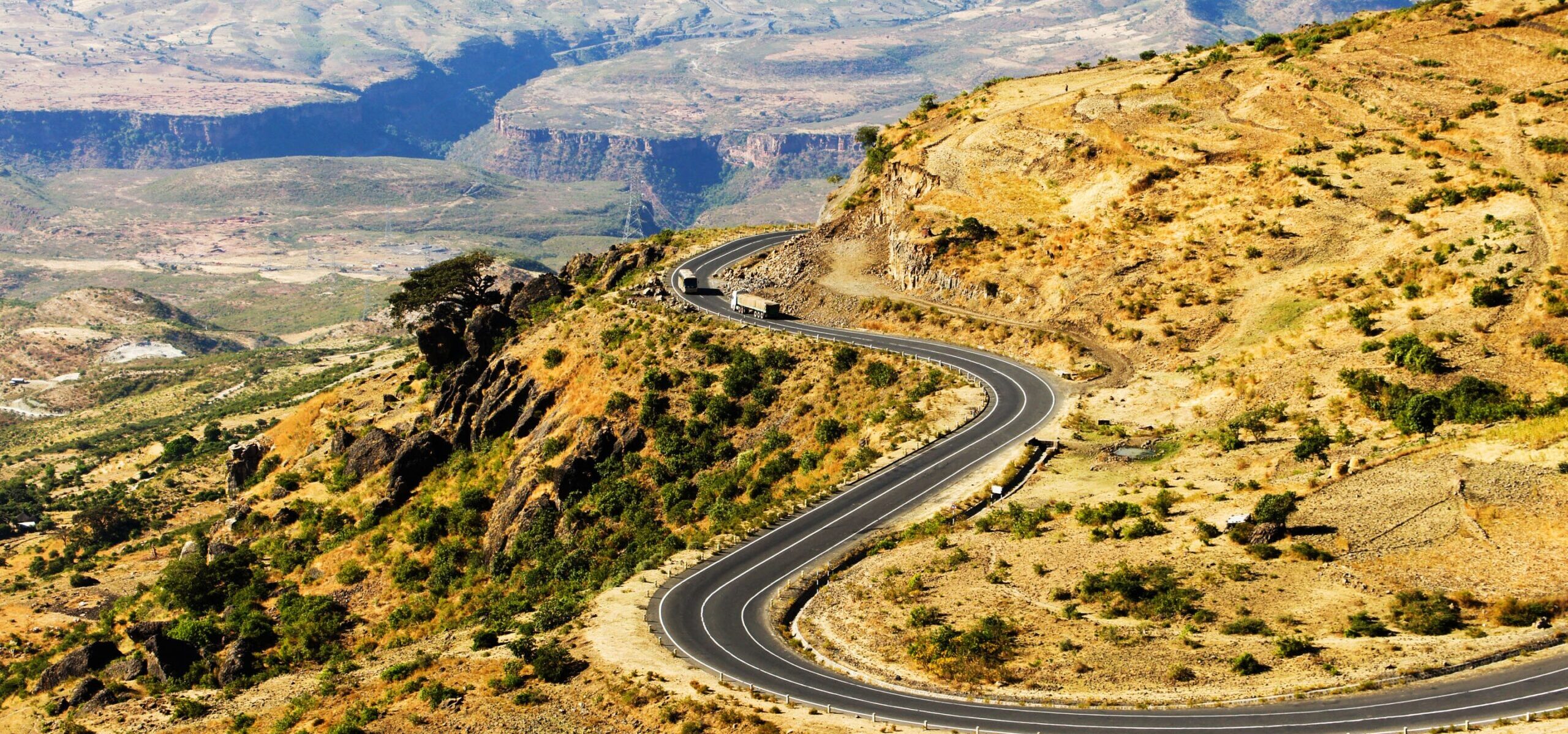 Winding road in Ethopia