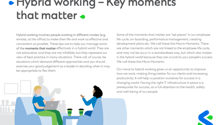 Hybrid working – Key moments that matter