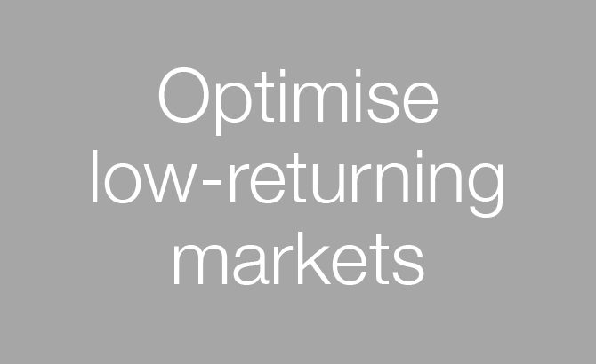 Optimise low-returning markets