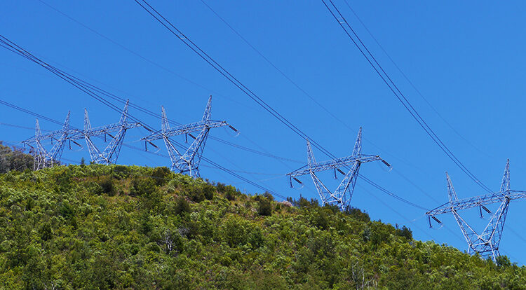 Power lines in Australia.