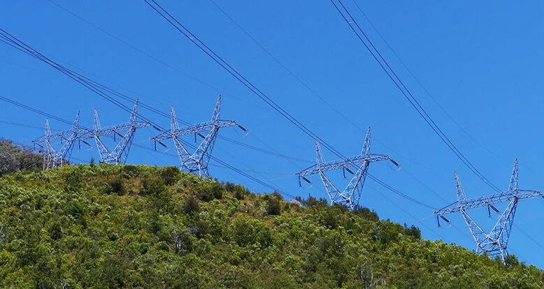 Power lines in Australia.