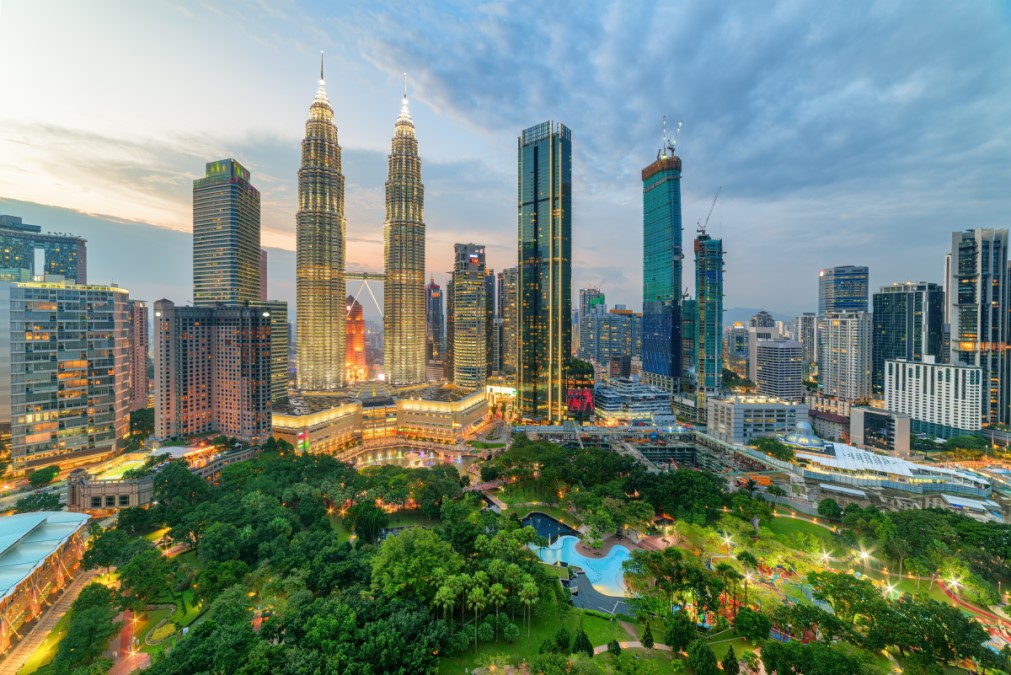 skyline image of Kuala Lumpur at dusk