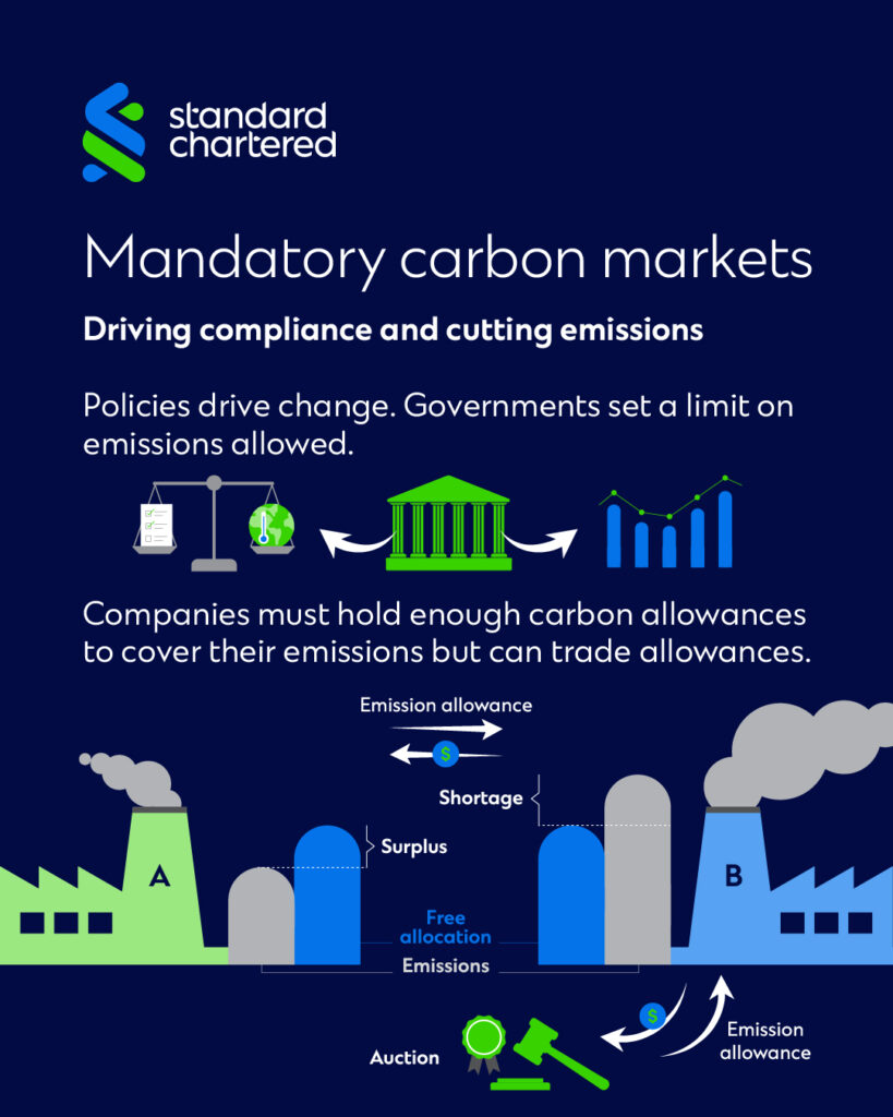 infographic on driving compliance in carbon markets