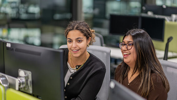 Two colleagues working