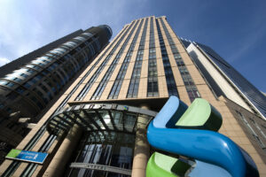 Standard Chartered bank China's headquarters in Pudong Luziajui business district in Shanghai