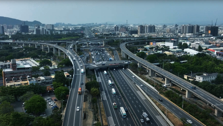 wide angle bird's eye view of city