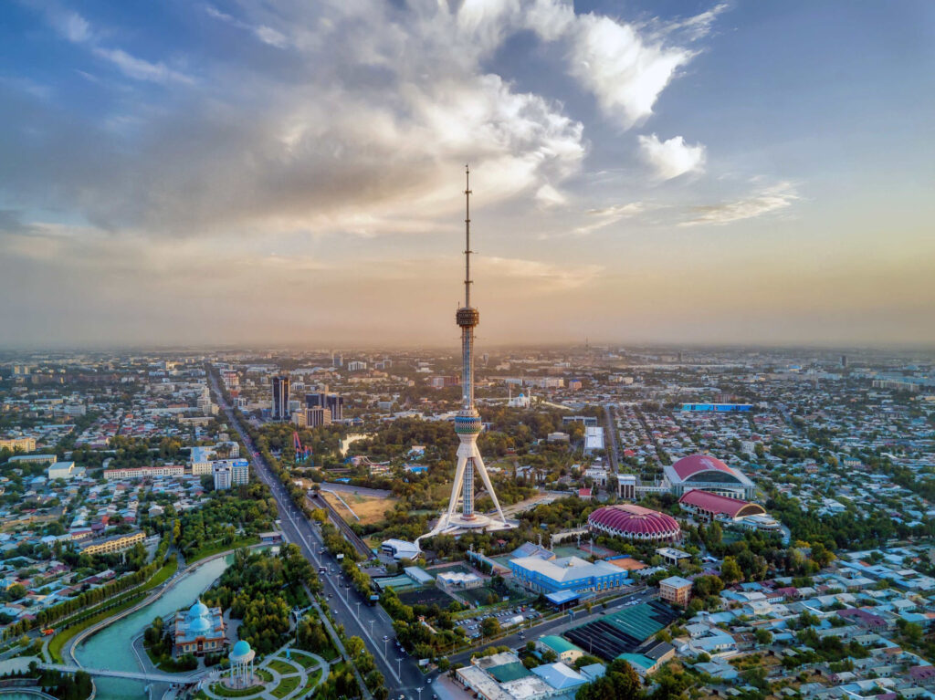 Tashkent, Uzbekistan's capital, seen from the air. SMEs have a central role to play in economic growth in the country.