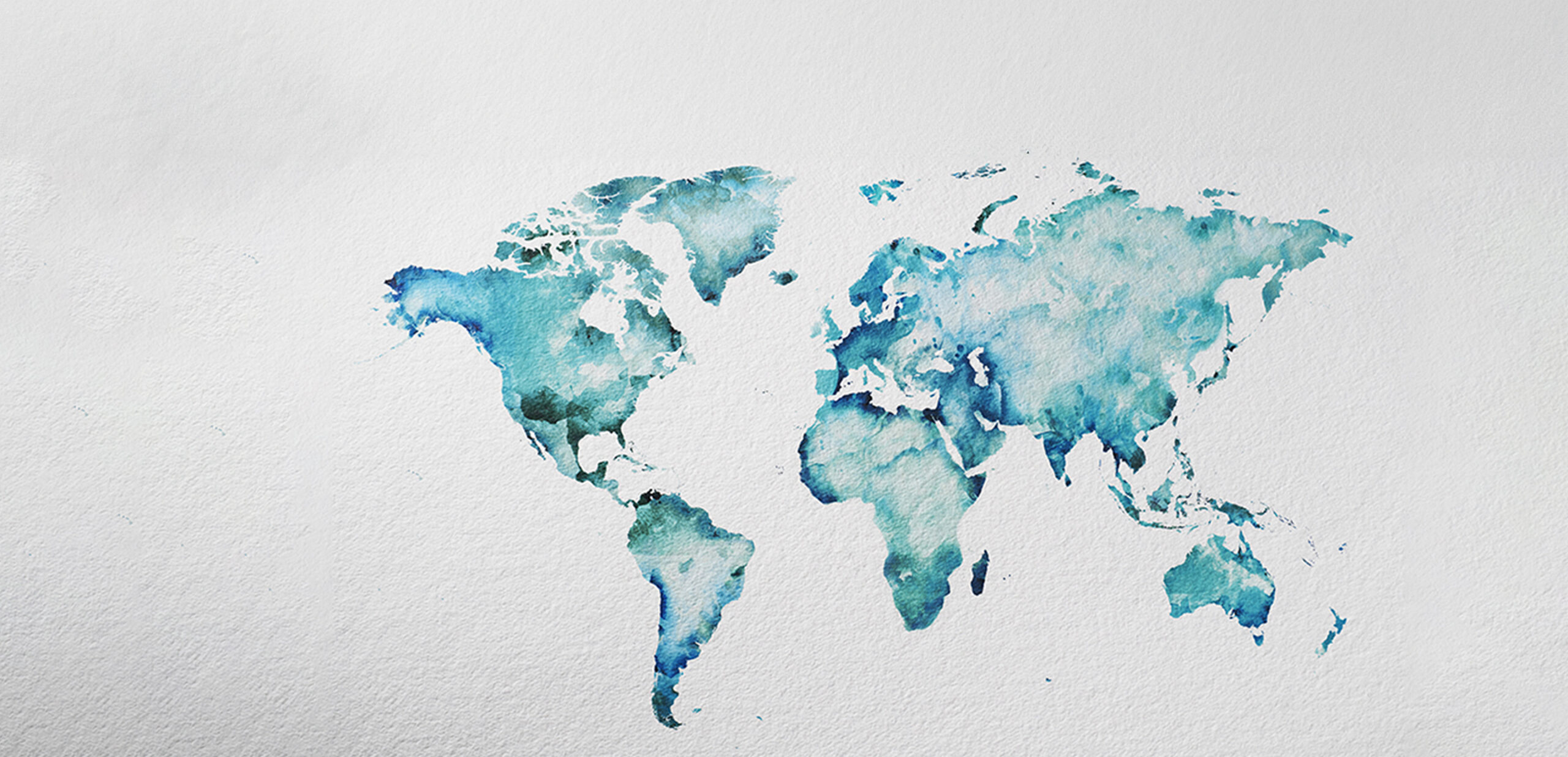 Watercolour world map