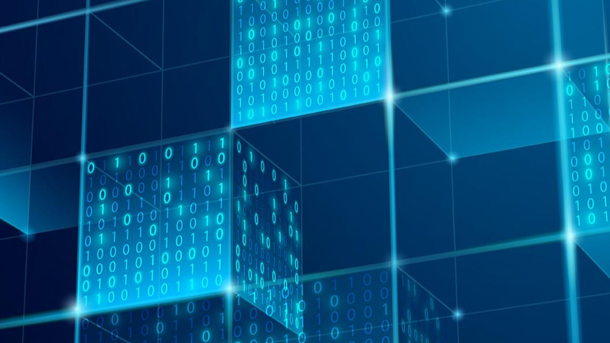 Futuristic design featuring binary code