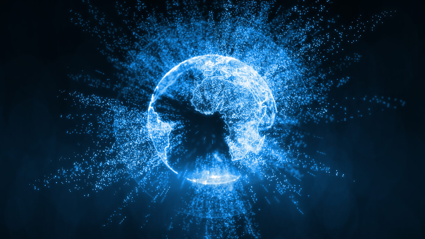 Blue glowing orb depicting the use of APIs in banks