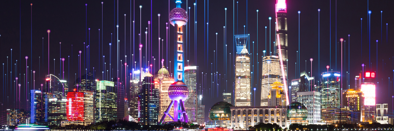 Shanghai skyline at night