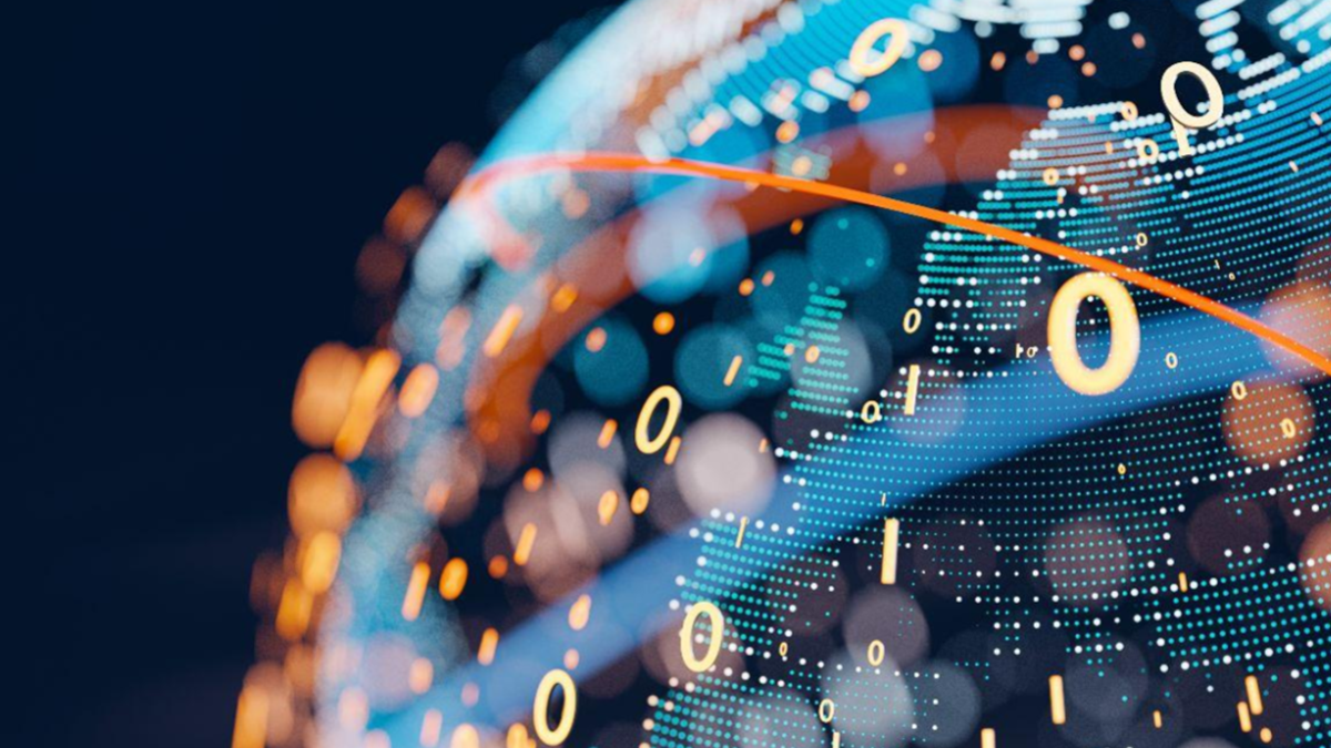 Abstract image with binary digits