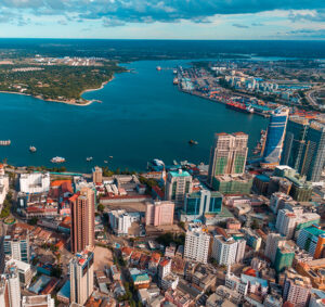 Aerial view of the Haven of Peace, Dar es Salaam