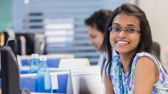 FAQ lady in Sri Lanka office