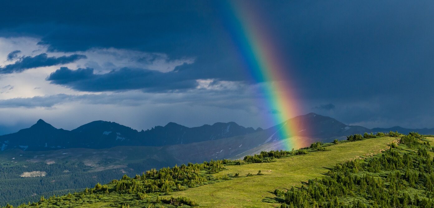 Rainbow in the mountains