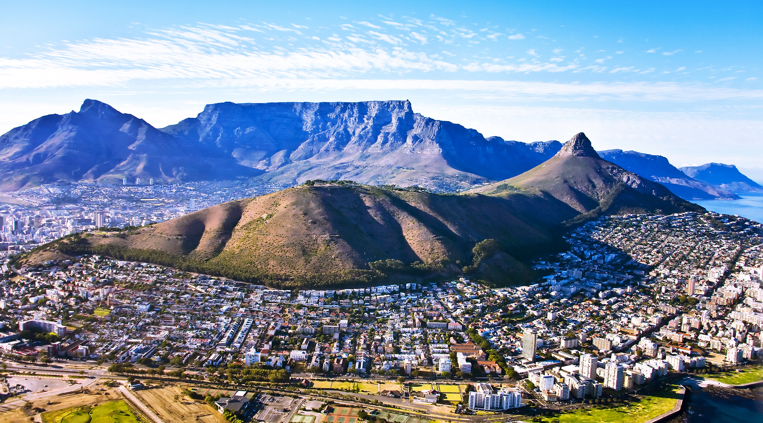 Landscape view of Cape Town in South Africa