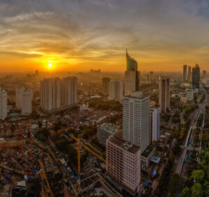 Jakarta Cityscape at sunset