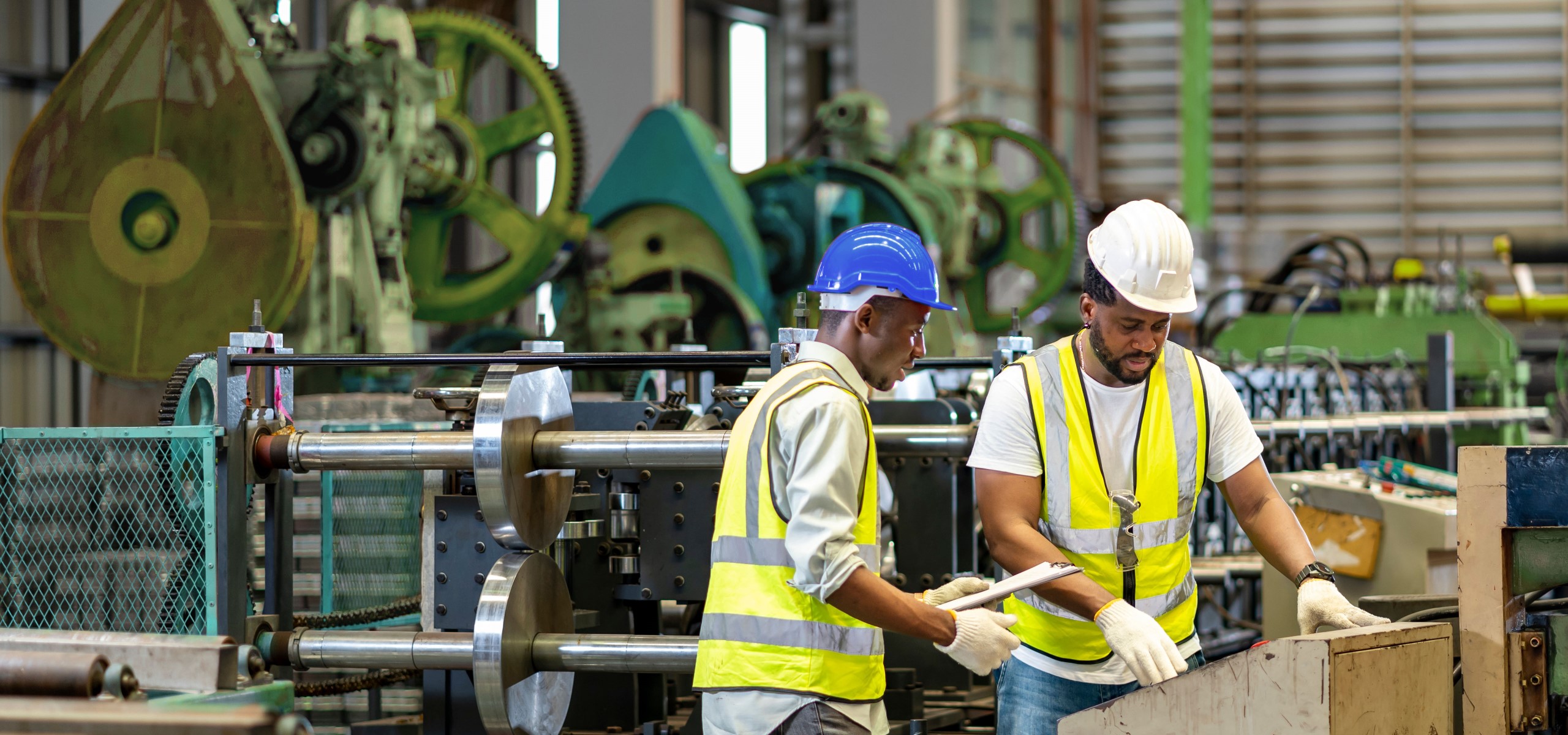people working in factory