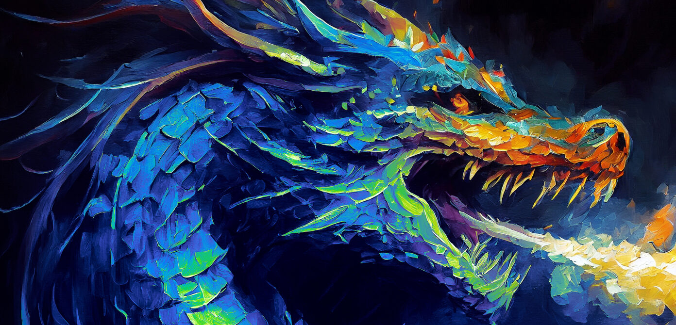 painting of dragon