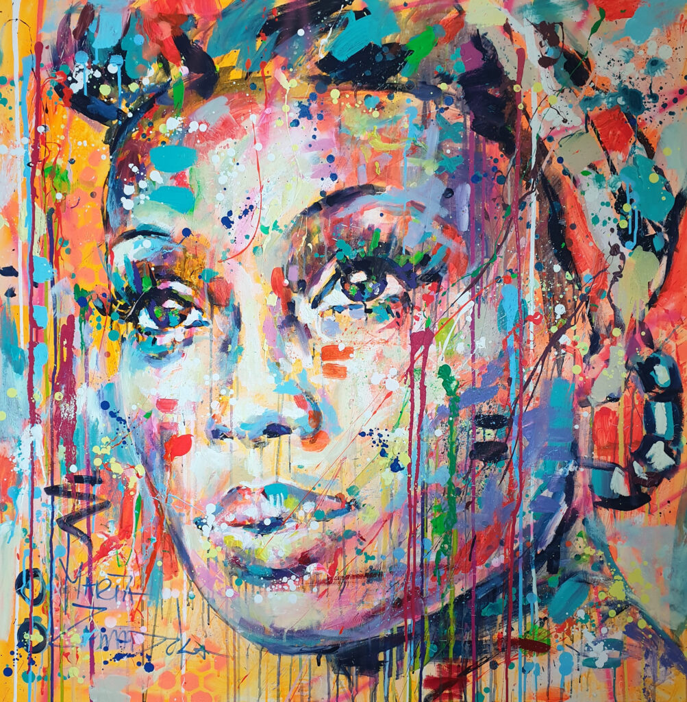 Marta Zawadzka Her Face painting bought by standard Chartered